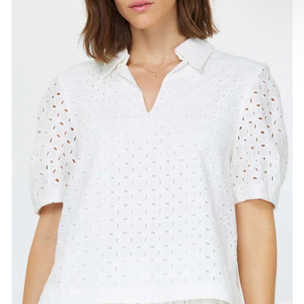 Elegant Eyelet Women's Top